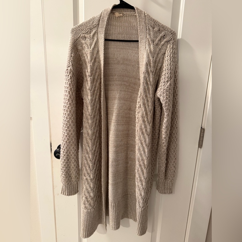 Cozy Beige Knit Cardigan